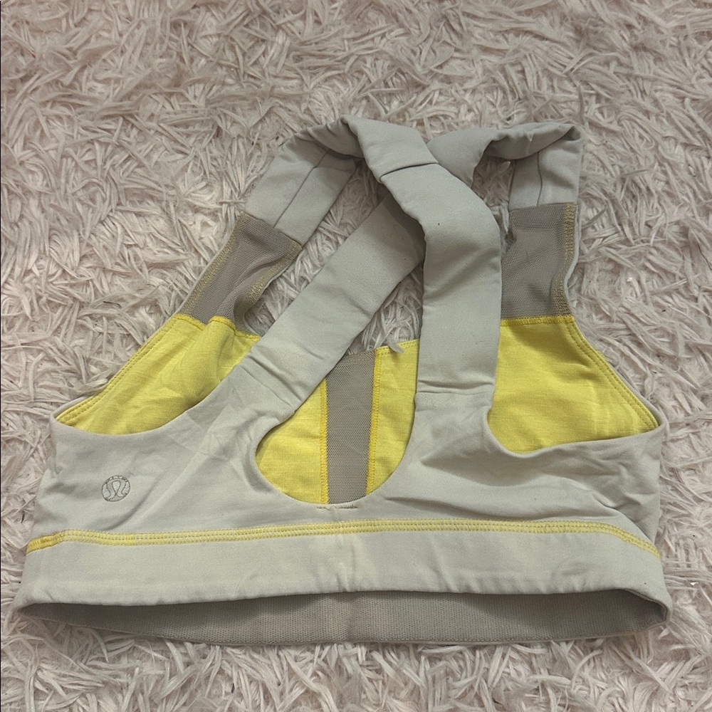 💕 lululemon energy bra, gray/yellow - Picture 2 of 2